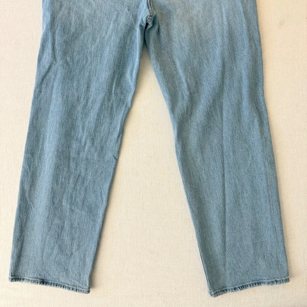 Hollister Baggy Jeans Mens 34x32 Light Wash Distressed Ripped Skater Denim